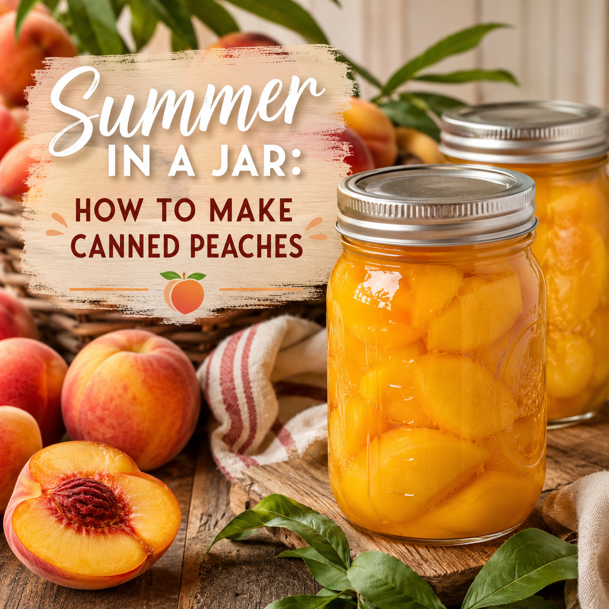 Summer in a Jar: How to Make Homemade Canned Peaches 🍑